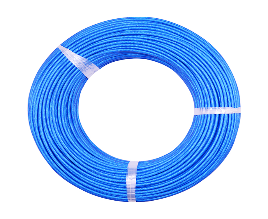 Silicone Fiberglass Braided Copper Wire Cable, 2.5mm2 Flexible Cable 3.7mm Blue 3