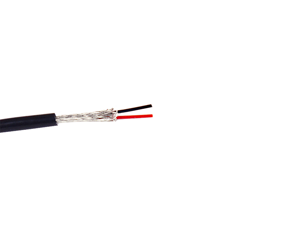 2 Core FEP Braided Shielded with Silicone Insulated Wire 28 AWG 3