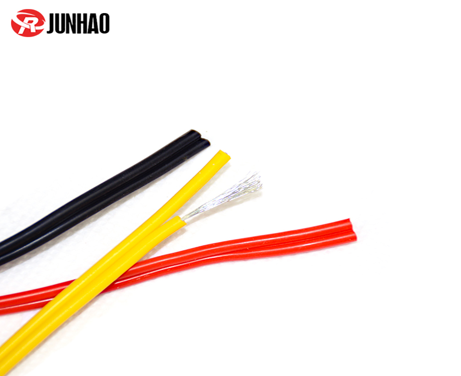 22 awg Flexible Silicone Rubber 2 Pin Flat Ribbon Electric Cable 2